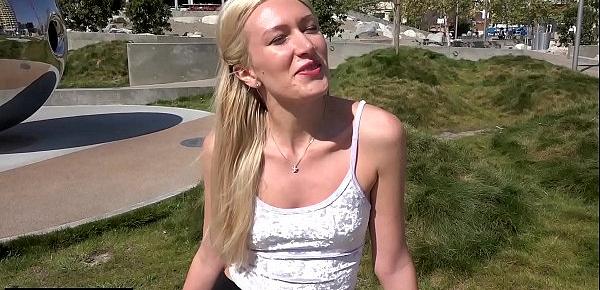 Russian MILF Angelina Bonnet flashes her tits in public
